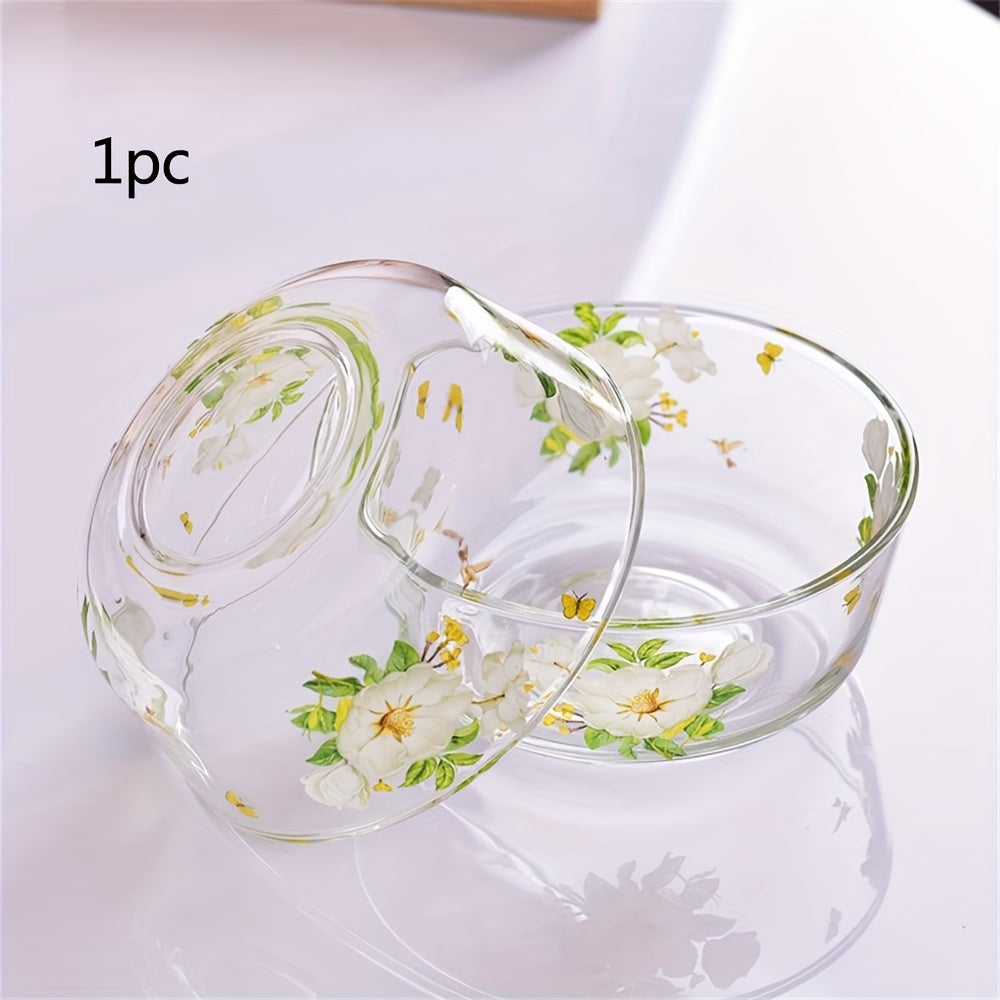 Heat-Resistant Glass Bowl 1pc Heat-Resistant Glass Bowl | Rice Bowl, Fruit Salad Bowl, Soup Noodle Breakfast Cereal Bowl