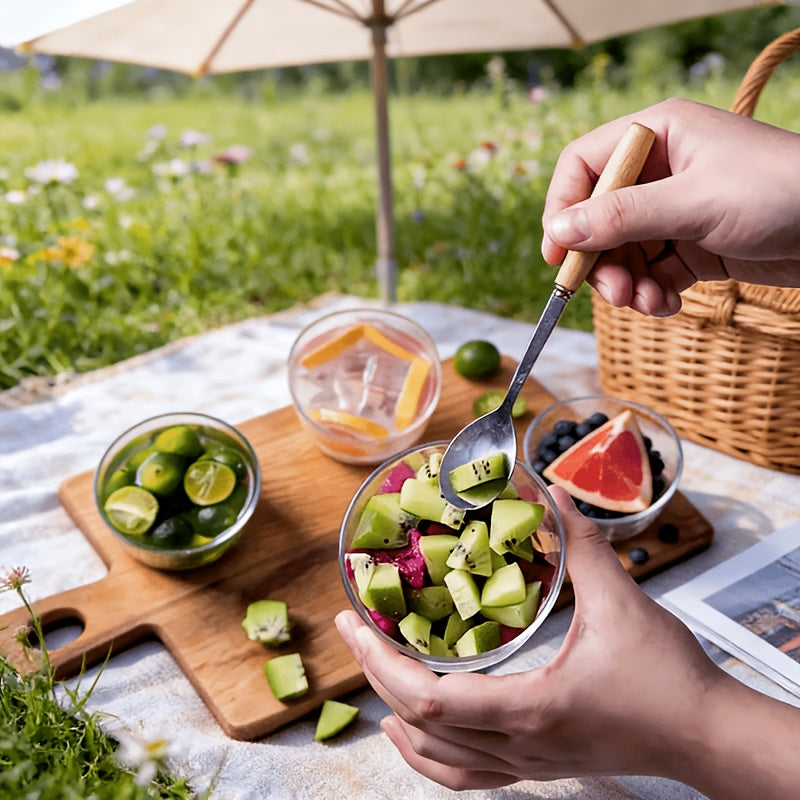Set of 4 High Borosilicate Glass BowlsIdeal for Yogurt, Salads, Fruits, and Nuts.Suitable for Picnics, Camping, Restaurants, and Offices.Easy to Carry and Perfect for Elegant Food Presentation.