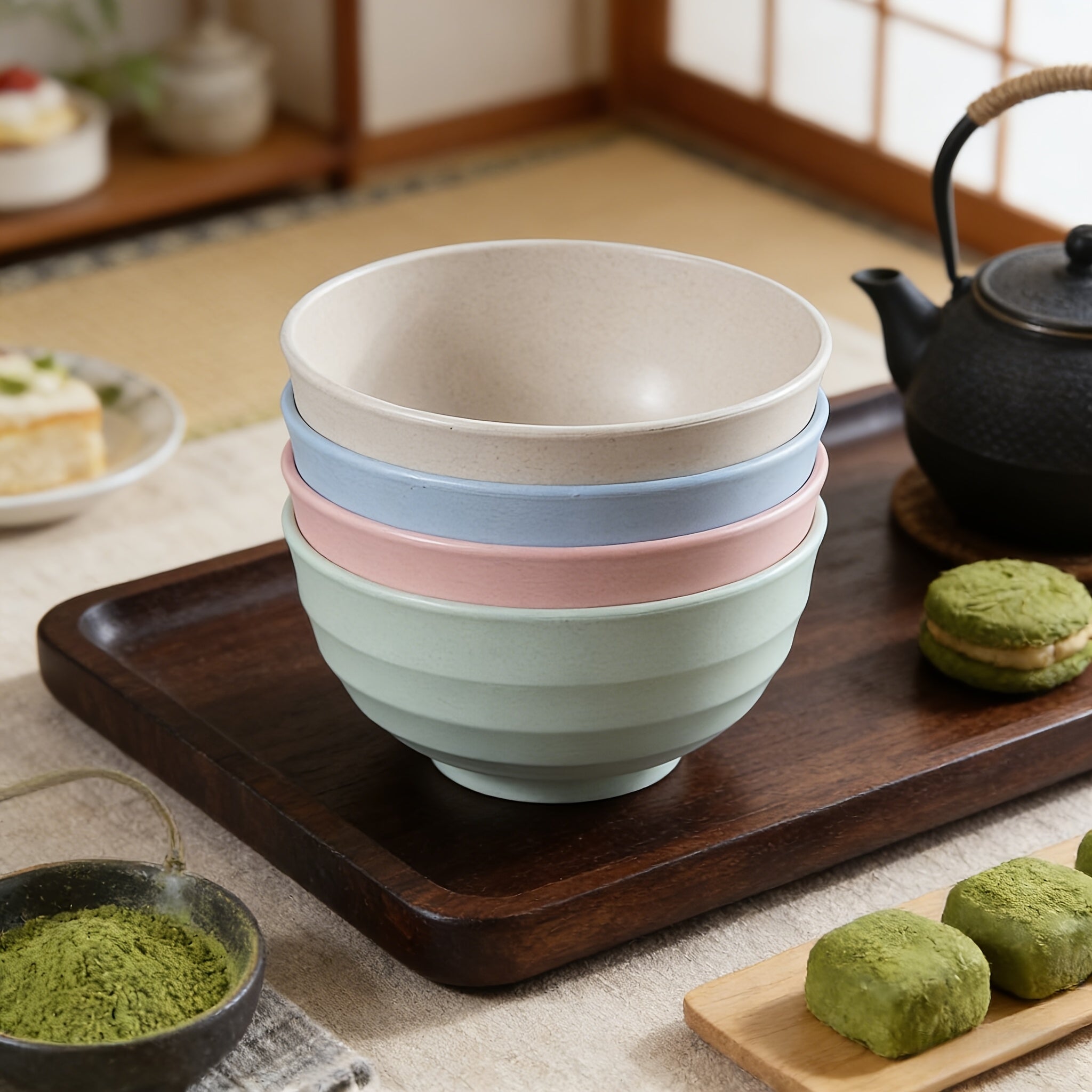 2pcs Shatterproof Cereal Bowl Set, Multi-Functional And Durable PP Plastic Bowls, Suitable for Soup\u002FRice\u002FCereals - Microwave And Dishwasher Safe - Lightweight Tableware - Shatterproof Design for Home, Camping And Gifts (Colors Randomly Selected)