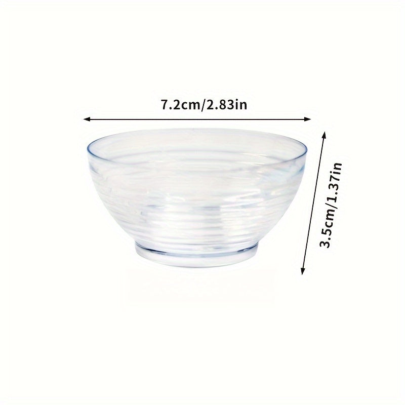 30\u002F60pcs of Mini Small Round Bowls, Featuring Striped Sauce Dishes, Mousse Cups, Dessert Cups, And Pudding Cups