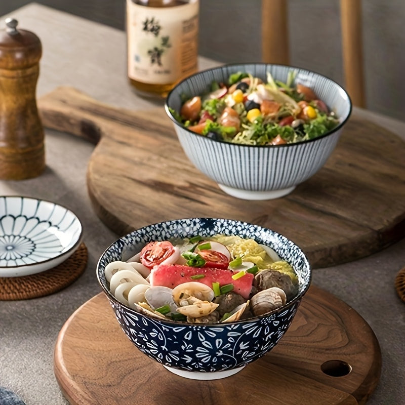 Set of Four Japanese-Style Ceramic Ramen Bowls