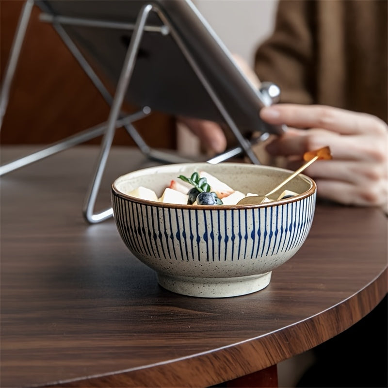 4-Pack Japanese Ceramic Rice Bowls, 4.5-Inch Round Small Bowls, Vintage Chinese Tableware, Dessert Bowls for Yogurt, Microwave Safe