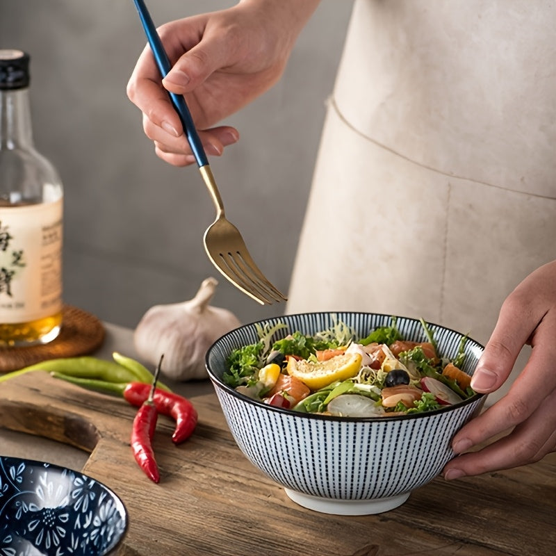 Set of Four Japanese-Style Ceramic Ramen Bowls