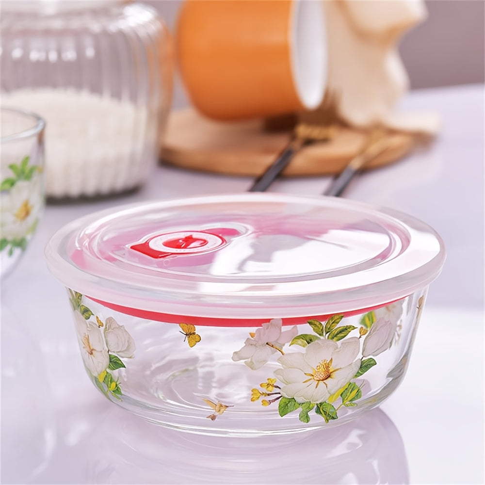 Heat-Resistant Glass Bowl 1pc Heat-Resistant Glass Bowl | Rice Bowl, Fruit Salad Bowl, Soup Noodle Breakfast Cereal Bowl