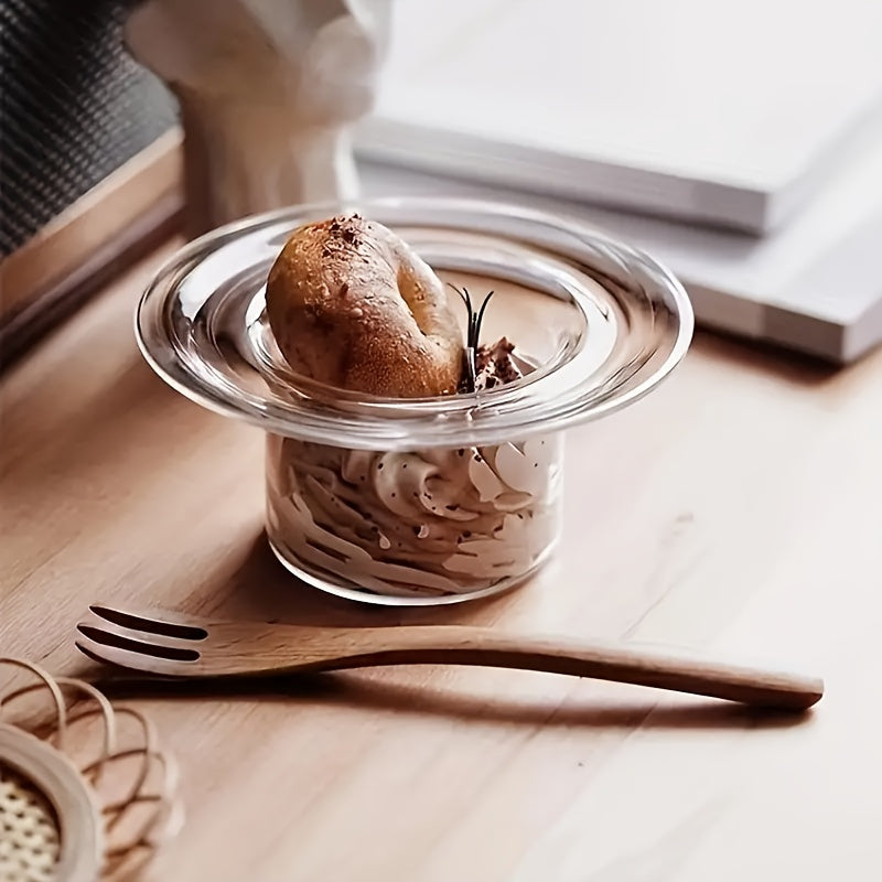 Exquisite Handmade Glass Dessert Bowls, Salad Bowls, Yogurt Bowls, Ice Cream Bowls, Pudding Bowls, Cream Soup Bowls, Made of High-transparency Glass, Tabletop Decorative Bowls, Salad Bowls, Oatmeal Bowls, Fruit Bowls, Crystal-clear Design