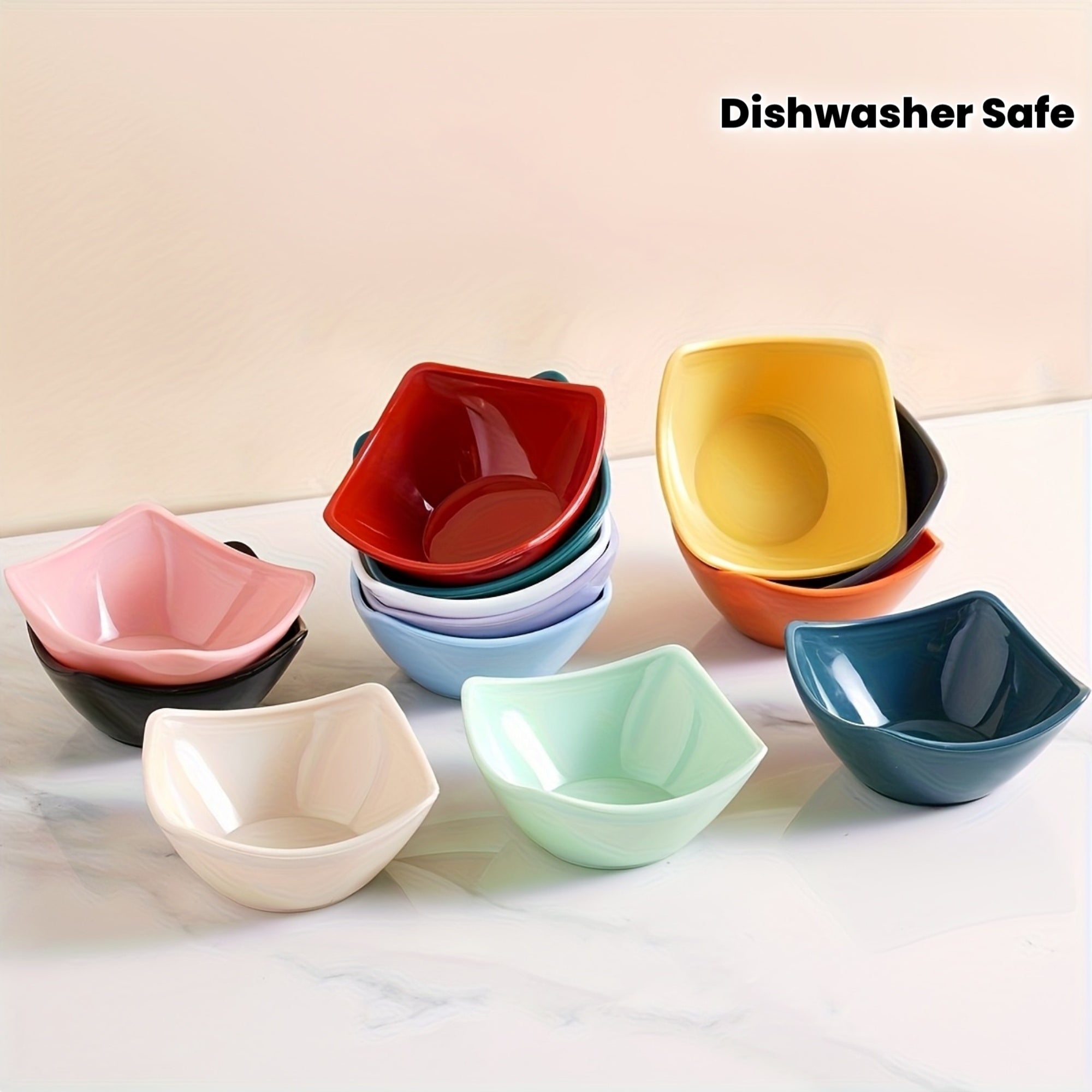 6pcs Durable And Shatterproof Mini Dessert Bowls - New, Colorful Reusable Sauce Bowls, Dessert Bowls That Can Be Washed in The Dishwasher And Heated in The Microwave, Suitable for Appetizers, Dips, Snacks, Fruits, a Must for Outdoor Picnic Parties i