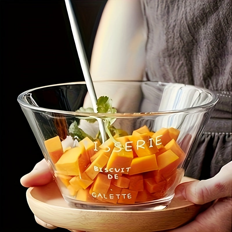 3pcs Set Thickened Clear Glass Bowls, Multipurpose Serving Bowls for Salad, Fruit, Rice, Pasta, Dessert, Cereal, Snacks, Soy Milk, Microwave Safe Kitchenware