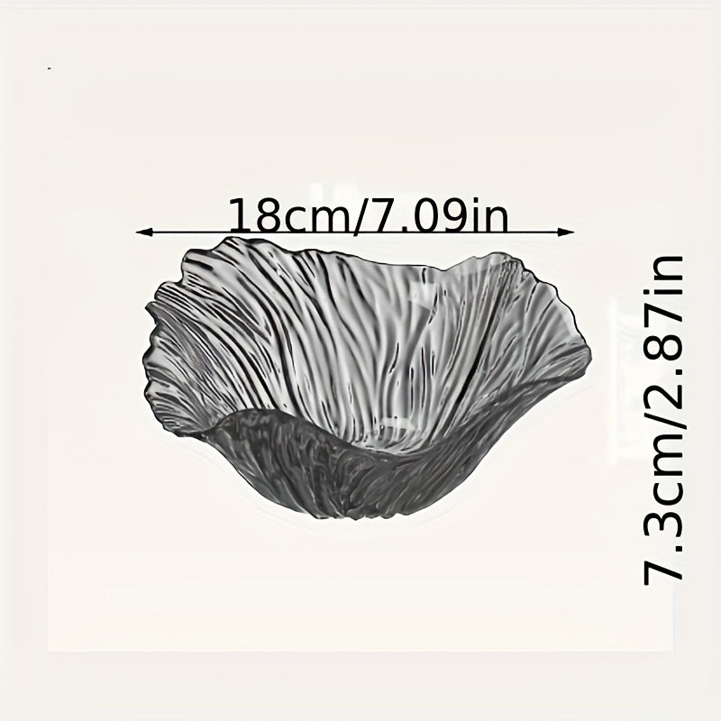 1pc Modern Petal-Shaped Bowl with Flower Petals - PET Dish Suitable for Home, Restaurants, Weddings, Birthdays & Special Occasions - Elegant Table Centerpiece for Desserts, Salads,, Spices
