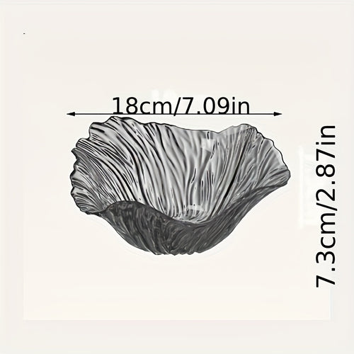 1pc Modern Petal-Shaped Bowl with Flower Petals - PET Dish Suitable for Home, Restaurants, Weddings, Birthdays & Special Occasions - Elegant Table Centerpiece for Desserts, Salads,, Spices
